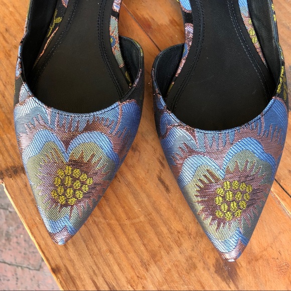 Marc Fisher Shoes - Marc Fisher Floral Metallic Flats